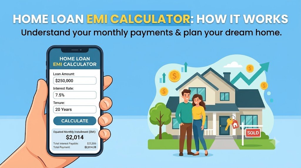 Home loan EMI calculator for estimating monthly home loan payments